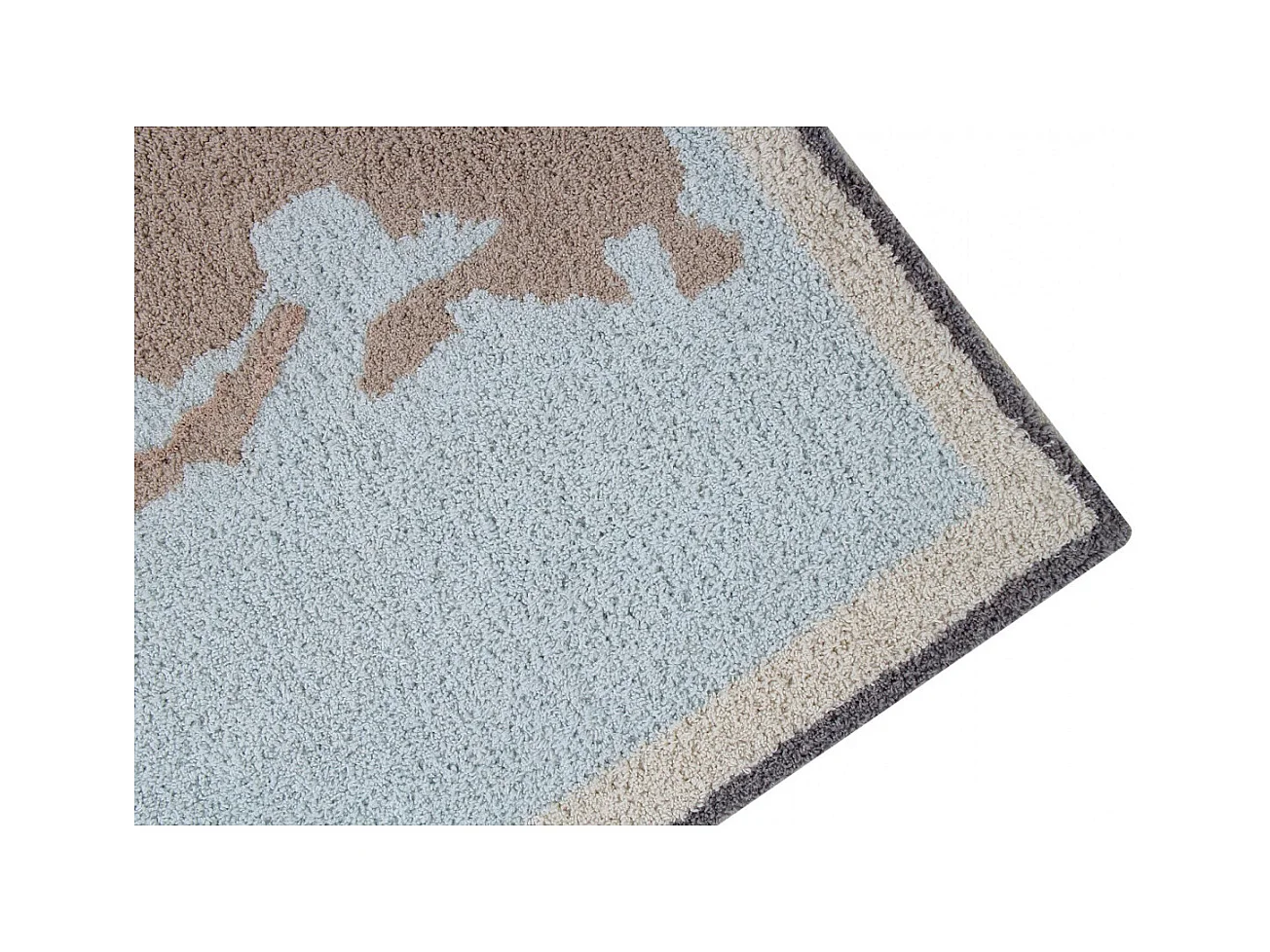 Tapis enfant coloré à courtes mèches Vintage Map Lorena Canals Rectangulaire Enfant Fait m