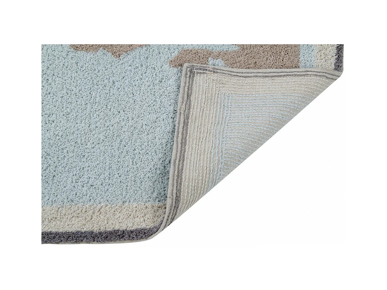 Tapis enfant coloré à courtes mèches Vintage Map Lorena Canals Rectangulaire Enfant Fait m