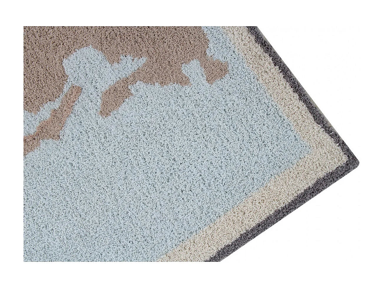 Tapis enfant coloré à courtes mèches Vintage Map Lorena Canals Rectangulaire Enfant Fait m