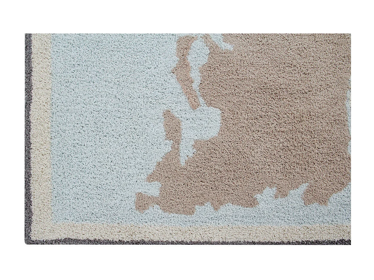 Tapis enfant coloré à courtes mèches Vintage Map Lorena Canals Rectangulaire Enfant Fait m