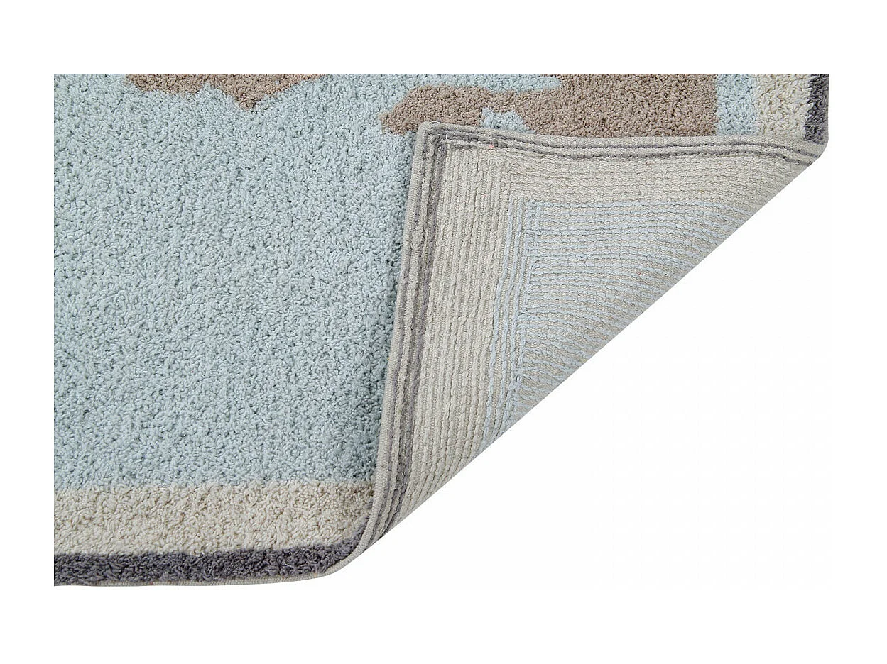 Tapis enfant coloré à courtes mèches Vintage Map Lorena Canals Rectangulaire Enfant Fait m