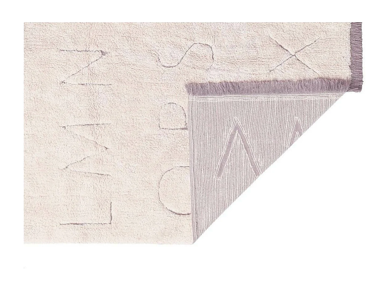 Tapis enfant recyclé lavable en machine ABC Lorena Canals Rectangulaire Enfant Fait main T