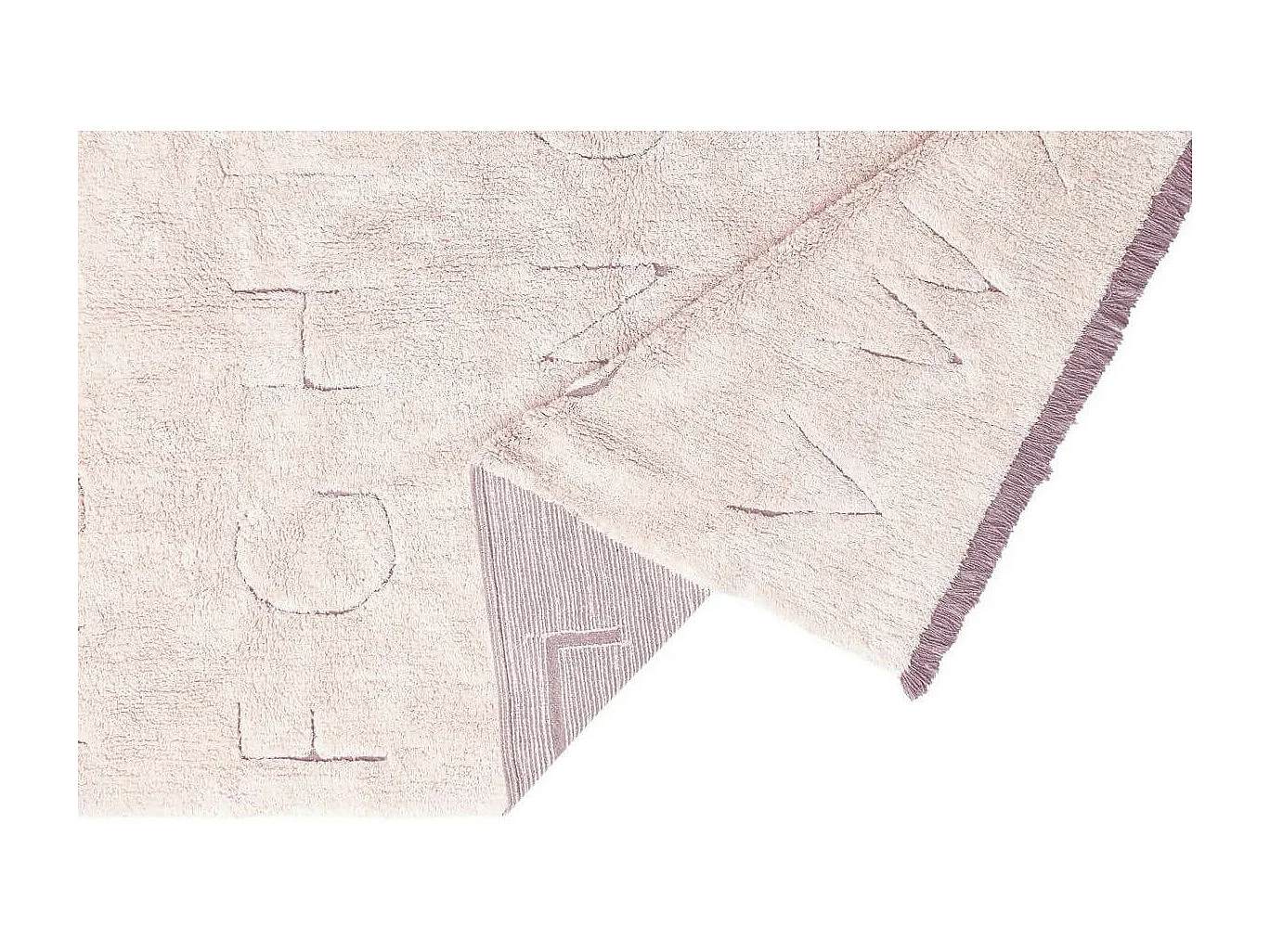 Tapis enfant recyclé lavable en machine ABC Lorena Canals Rectangulaire Enfant Fait main T