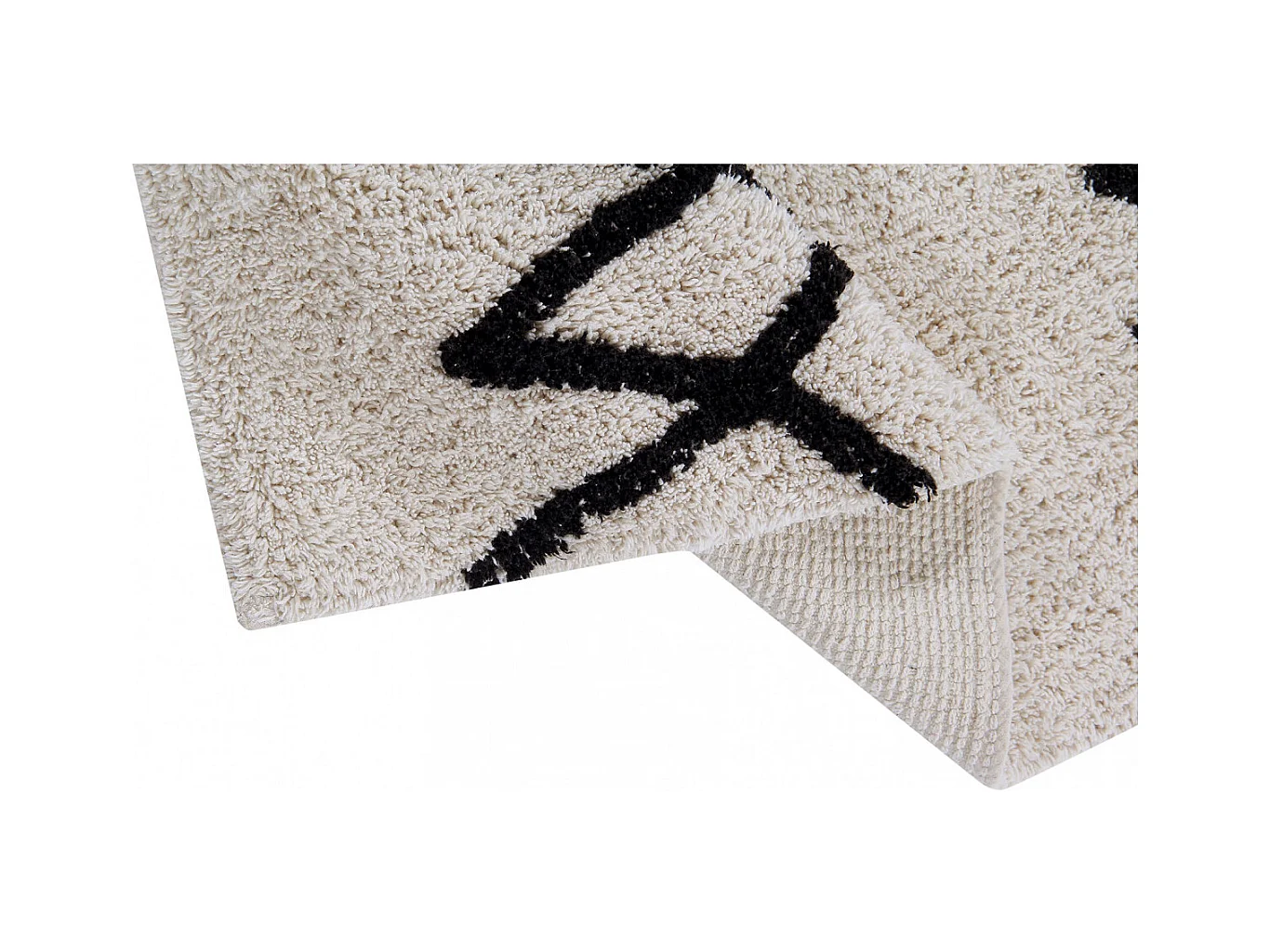 Tapis berbère en coton ethnique lavable en machine Atlas Lorena Canals Rectangulaire Enfan