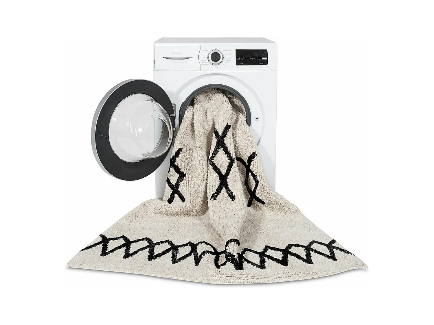 Tapis berbère en coton ethnique lavable en machine Atlas Lorena Canals Rectangulaire Enfan