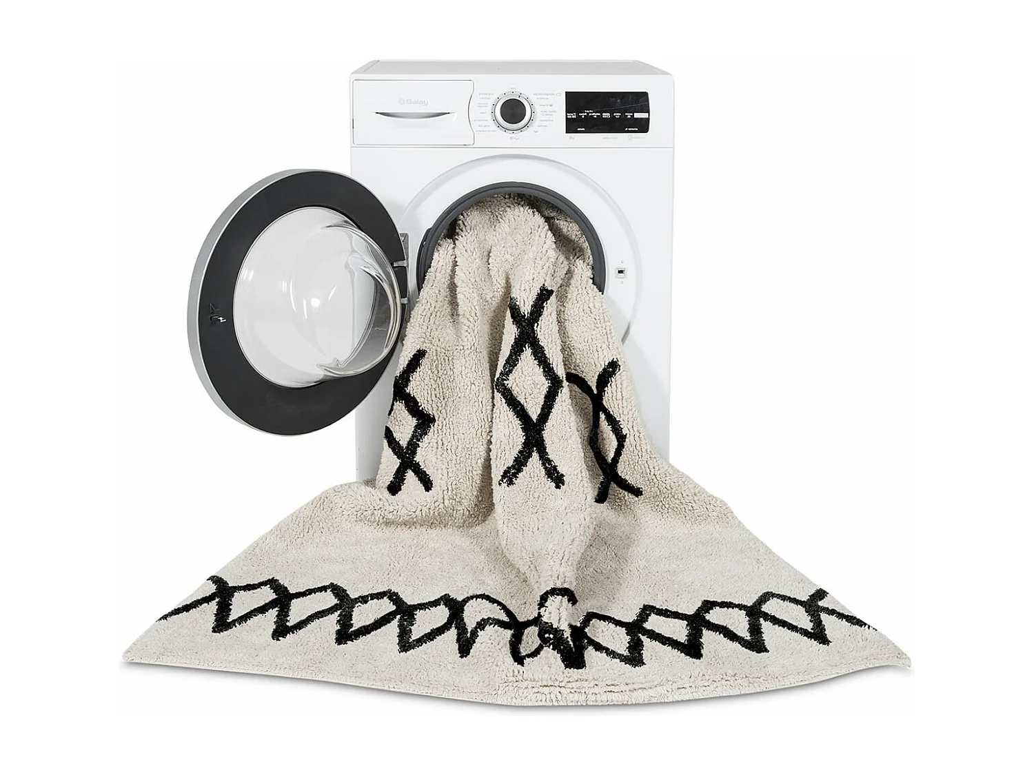 Tapis berbère en coton ethnique lavable en machine Atlas Lorena Canals Rectangulaire Enfan