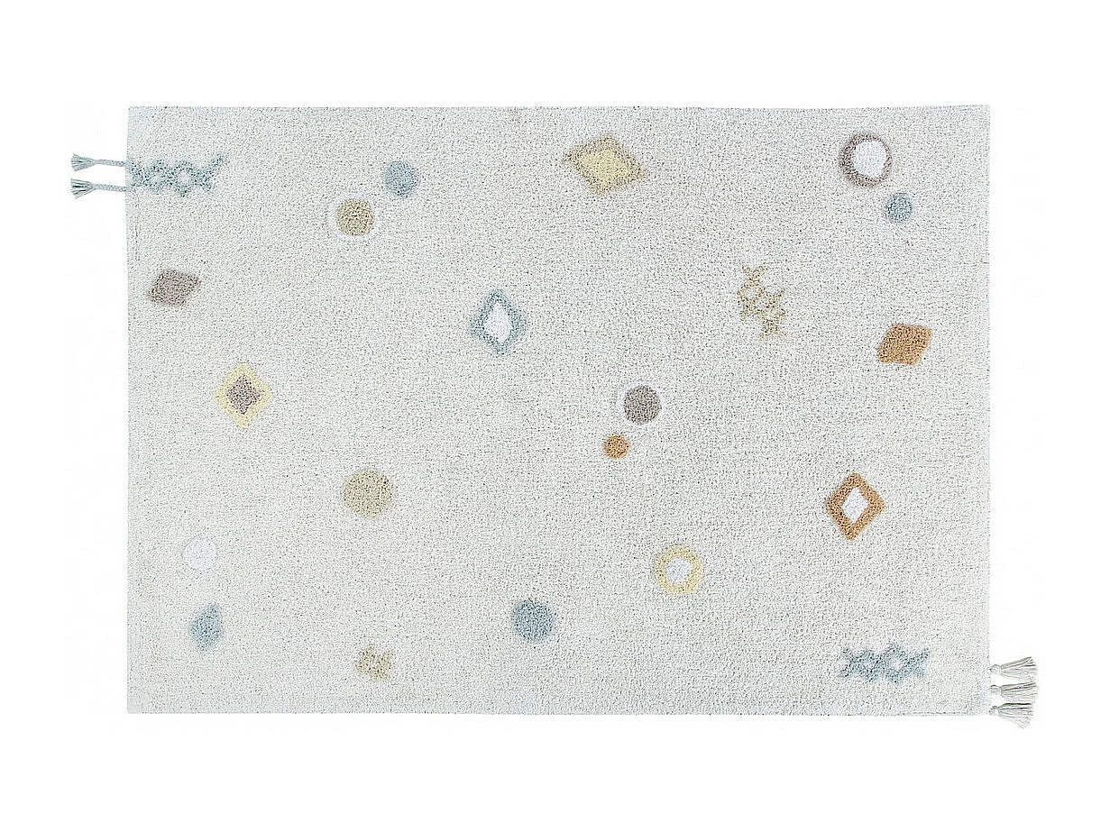 Tapis blanc lavable en machine pour chambre enfant Kim Lorena Canals Rectangulaire Enfant