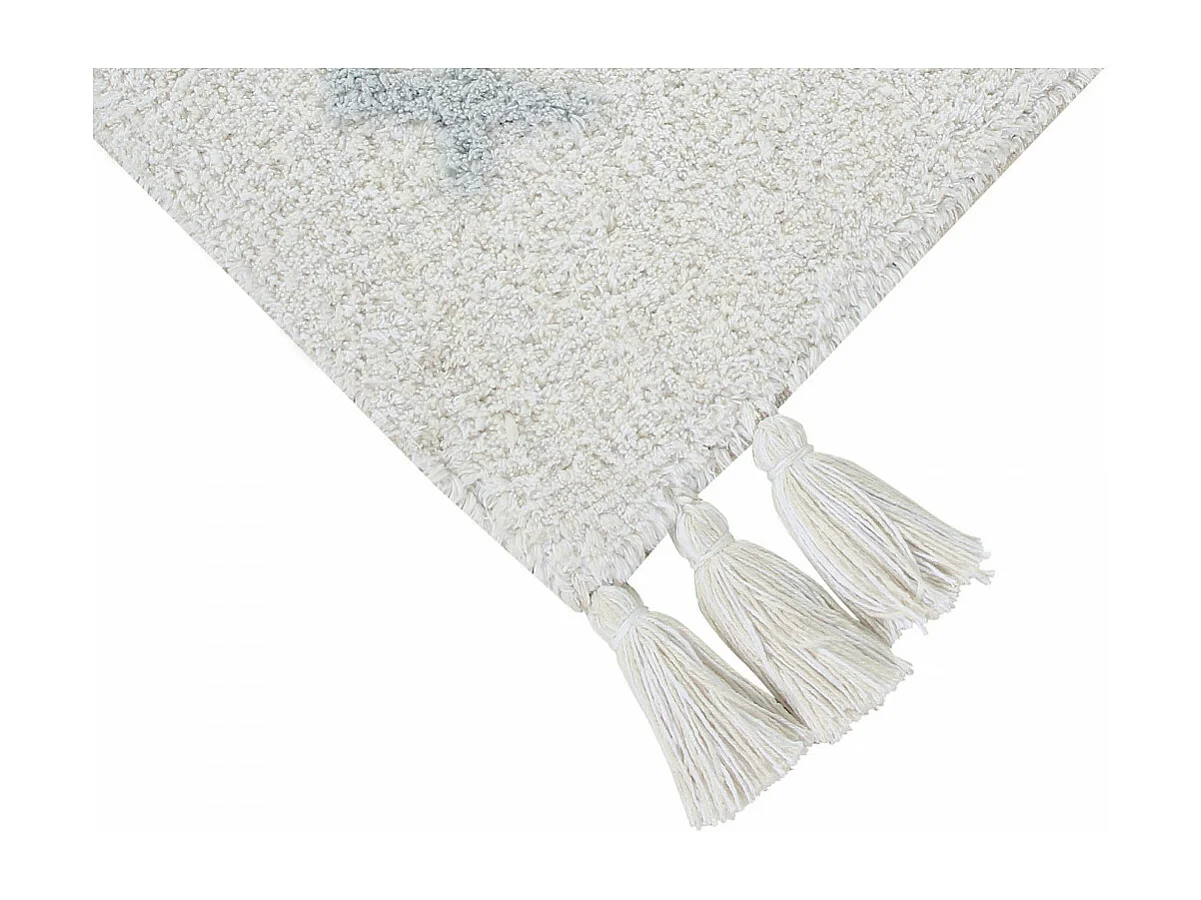 Tapis blanc lavable en machine pour chambre enfant Kim Lorena Canals Rectangulaire Enfant