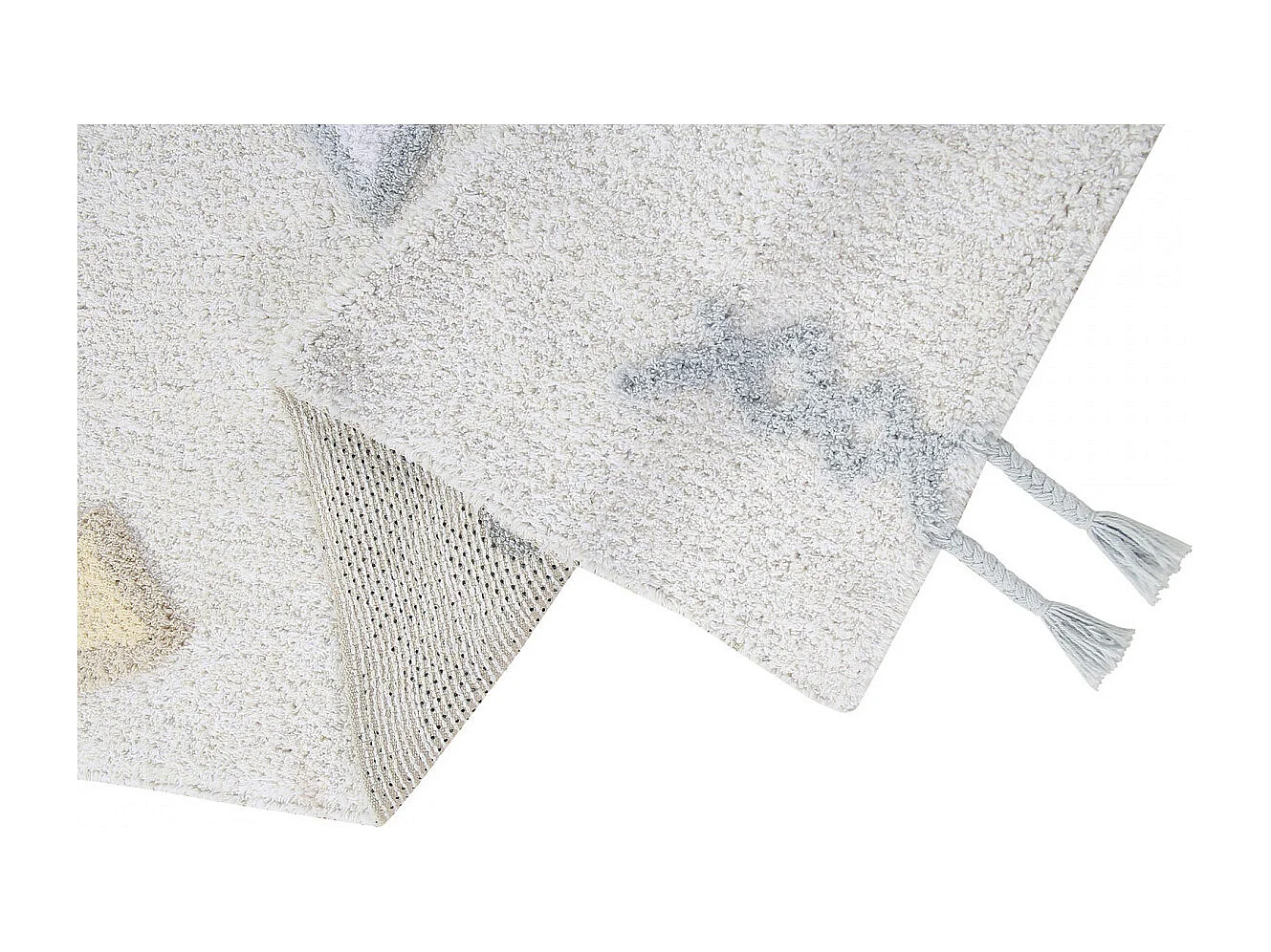 Tapis blanc lavable en machine pour chambre enfant Kim Lorena Canals Rectangulaire Enfant