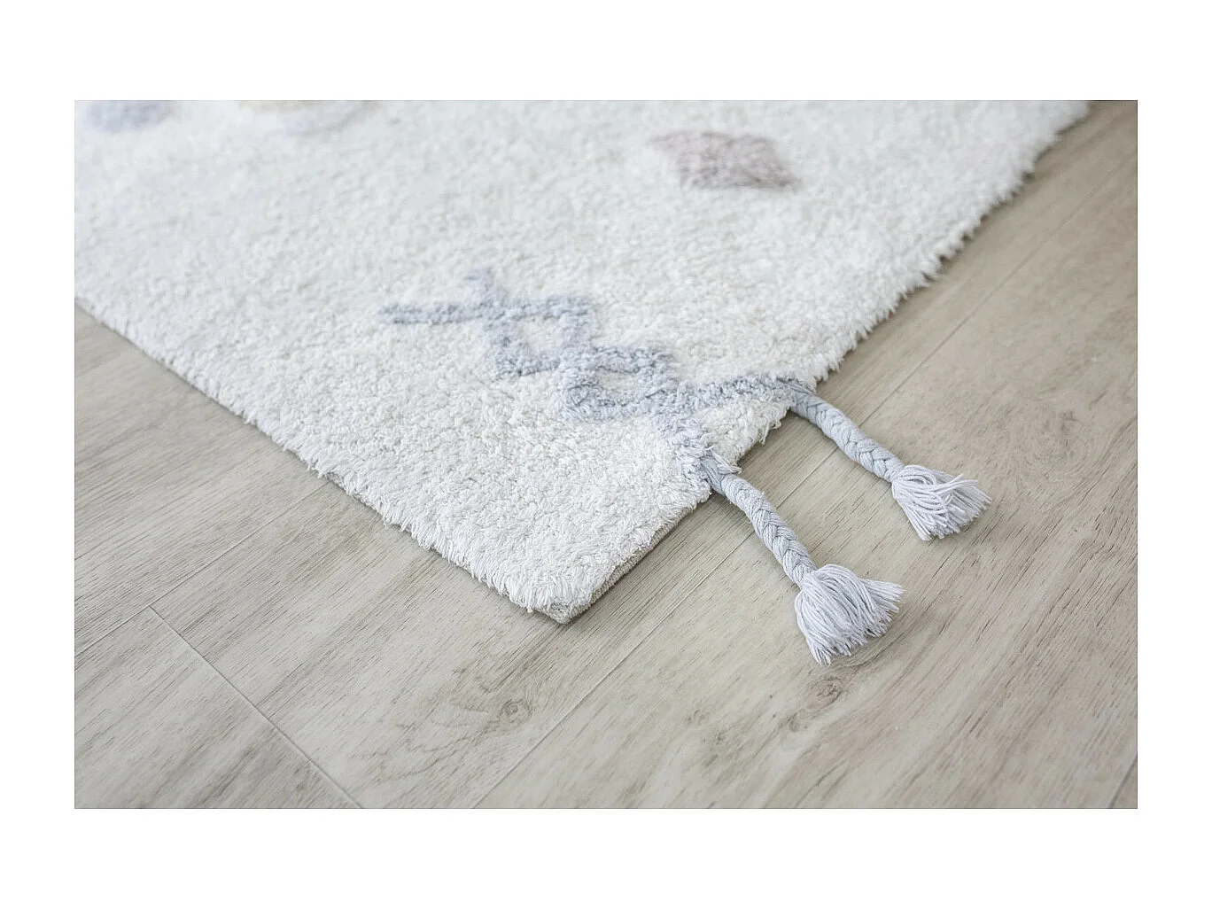 Tapis blanc lavable en machine pour chambre enfant Kim Lorena Canals Rectangulaire Enfant