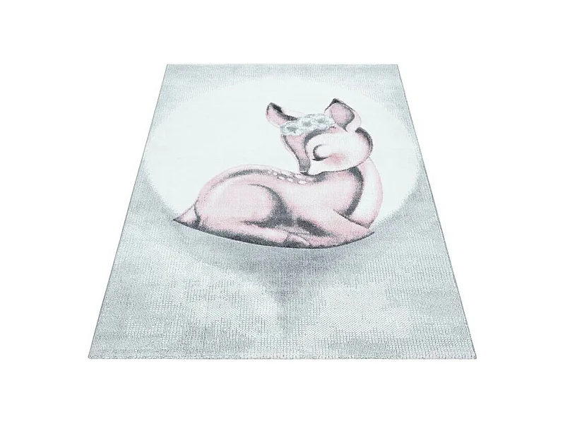 Tapis pour chambre d'enfant rose rectangle Bamba Rectangulaire Enfant Mécanique
