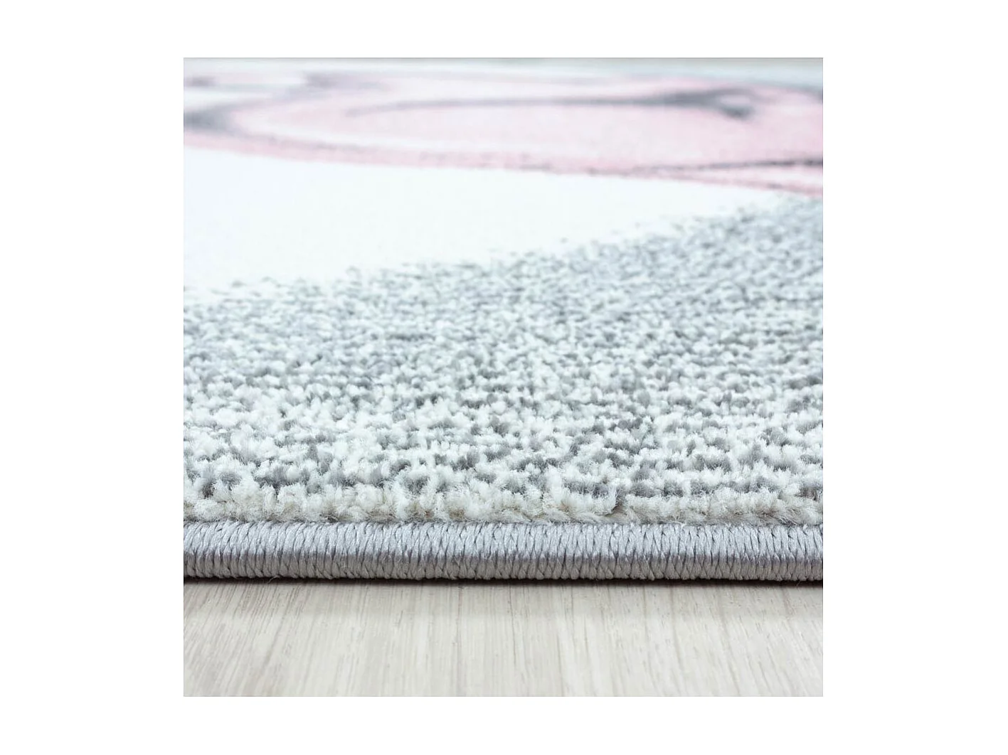 Tapis pour chambre d'enfant rose rectangle Bamba Rectangulaire Enfant Mécanique