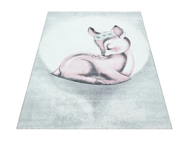 Tapis pour chambre d'enfant rose rectangle Bamba Rectangulaire Enfant Mécanique
