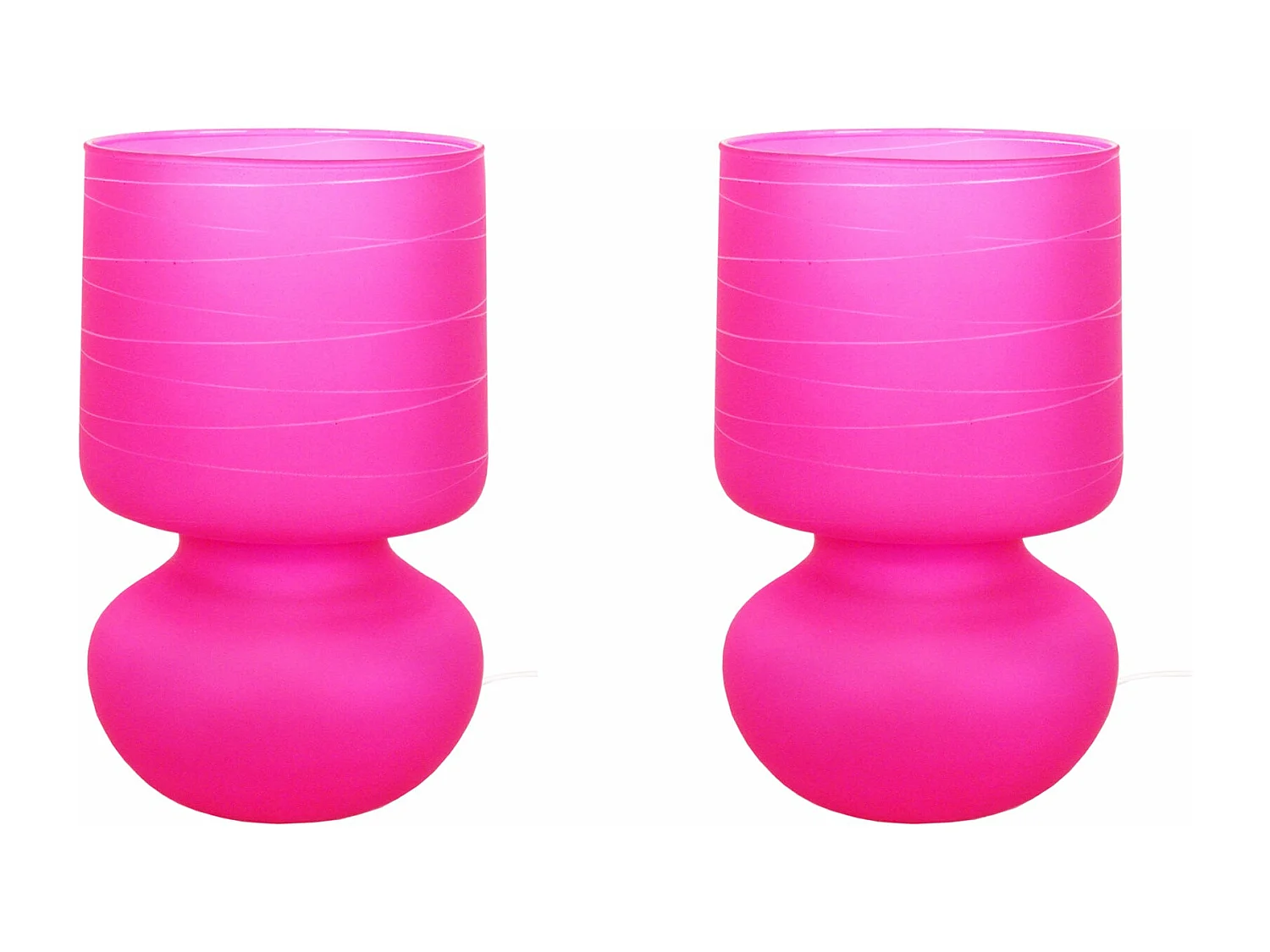 Abajur TOSEL CARAFE BOULES LT2 tecido garrafa azulado D20 x  H34  cm