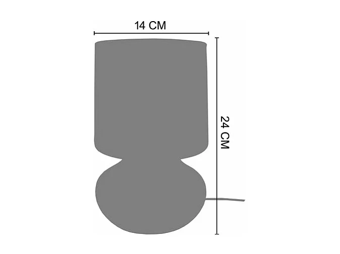 Abajur TOSEL CARAFE BOULES LT2 tecido garrafa maçã D20 x  H34  cm