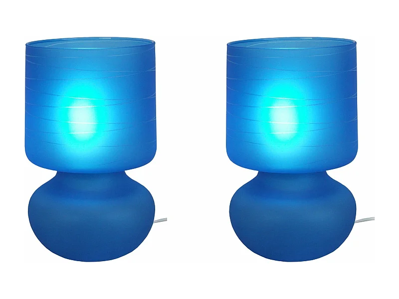 Abajur TOSEL CARAFE BOULES LT2 tecido garrafa fumado D20 x  H34  cm