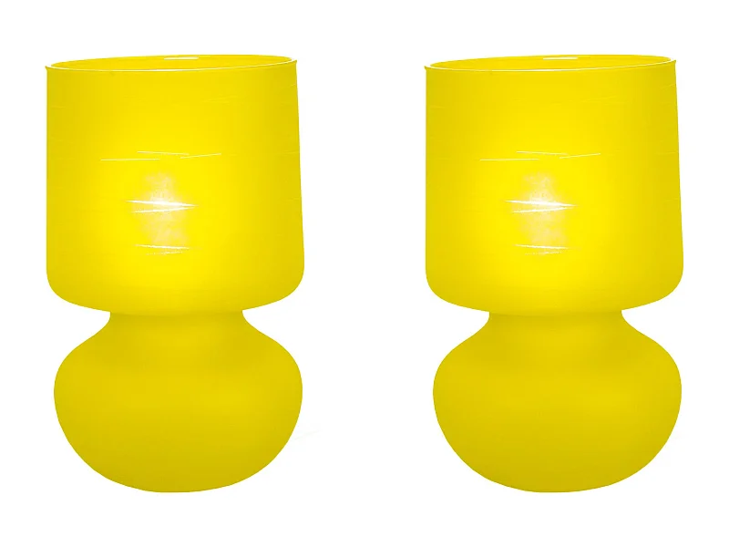 Lámpara de noche TOSEL ,vidrio,Gris , A 24xD14xP14cm