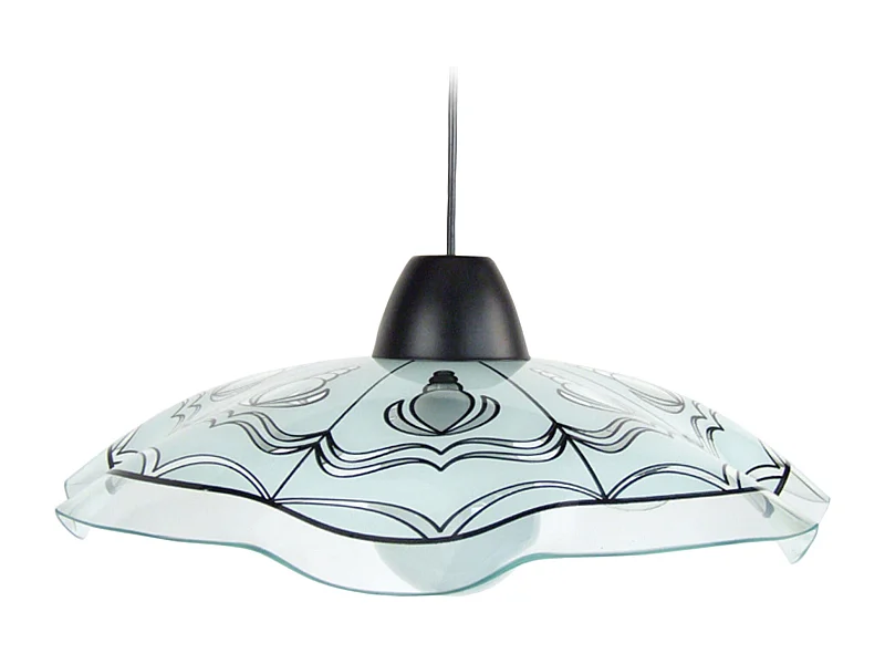 Suspensión  TOSEL ,vidrio,Gris , A74xD45xP 45cm