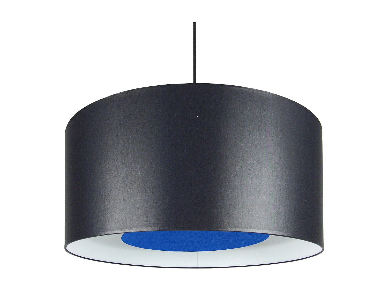 Suspensão TOSEL  ALFENA B tecido cilindro azul D35 x  H80  cm