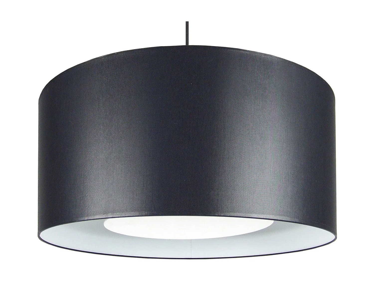 Suspensão TOSEL  ALFENA B tecido cilindro Preto branco D35 x  H80  cm