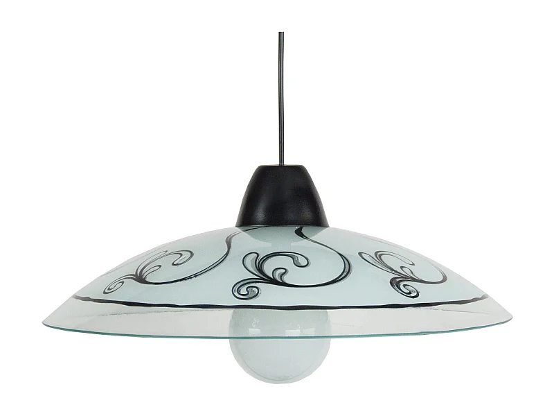 Suspensión  TOSEL ,vidrio,Gris , A 74xD45x P 45cm