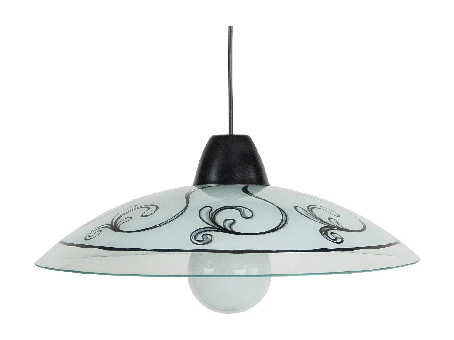 Suspensión  TOSEL ,vidrio,Gris , A 74xD45x P 45cm