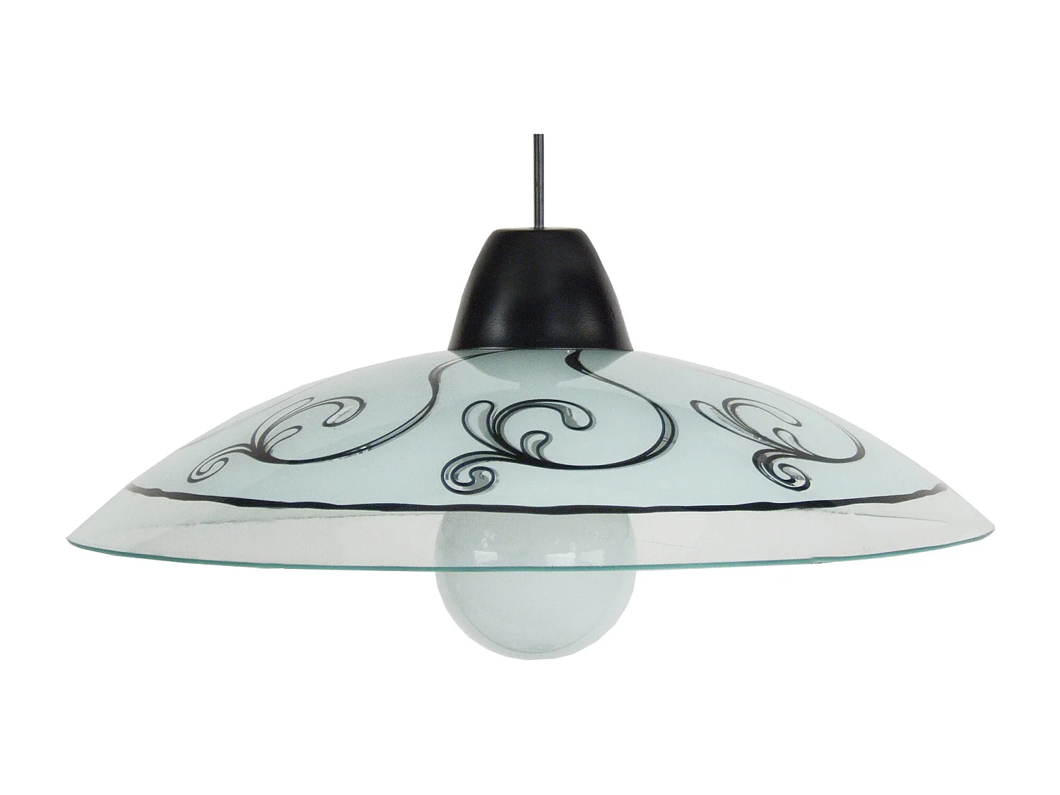 Suspensión  TOSEL ,vidrio,Gris , A 74xD45x P 45cm