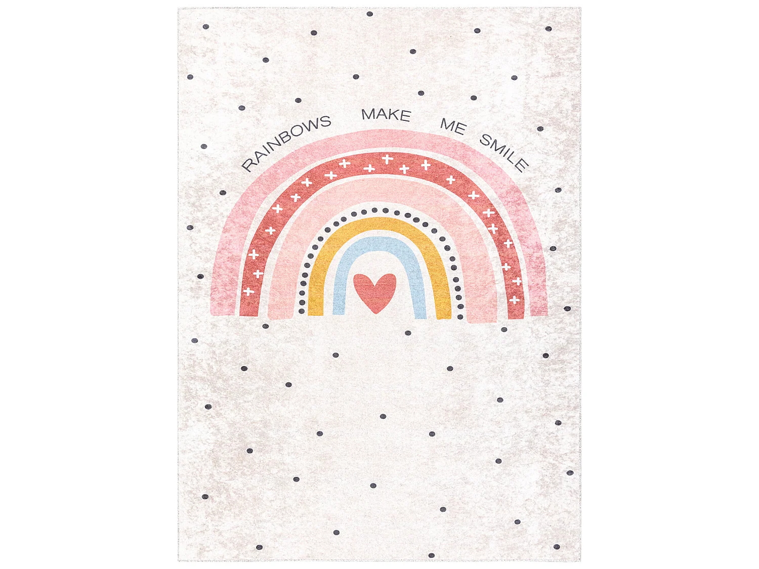 Tapis lavable JUNIOR 51300.802 Arc-en-ciel, points pour les enfants an 120x170 cm
