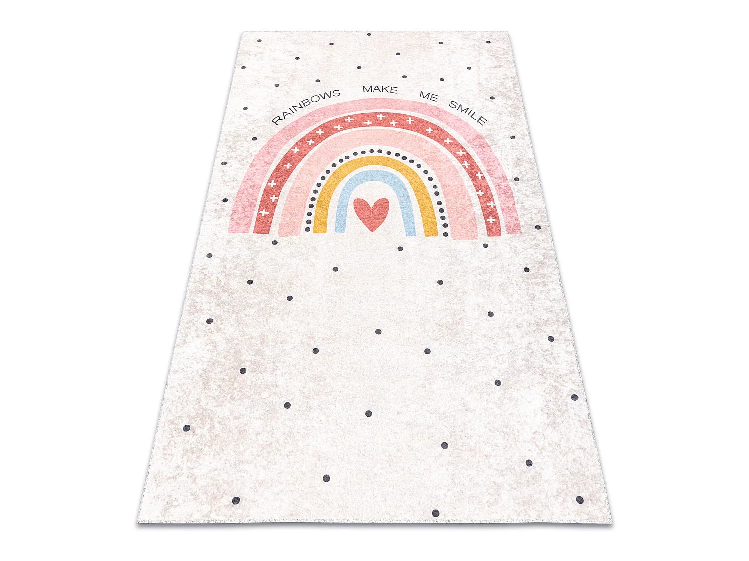 Tapis lavable JUNIOR 51300.802 Arc-en-ciel, points pour les enfants an 120x170 cm
