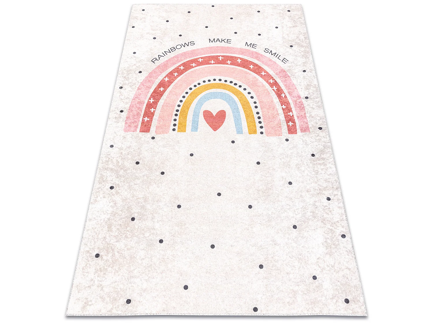 Tappeto lavabile JUNIOR 51300.802 Arcobaleno, punti per bambini antisc 120x170 cm