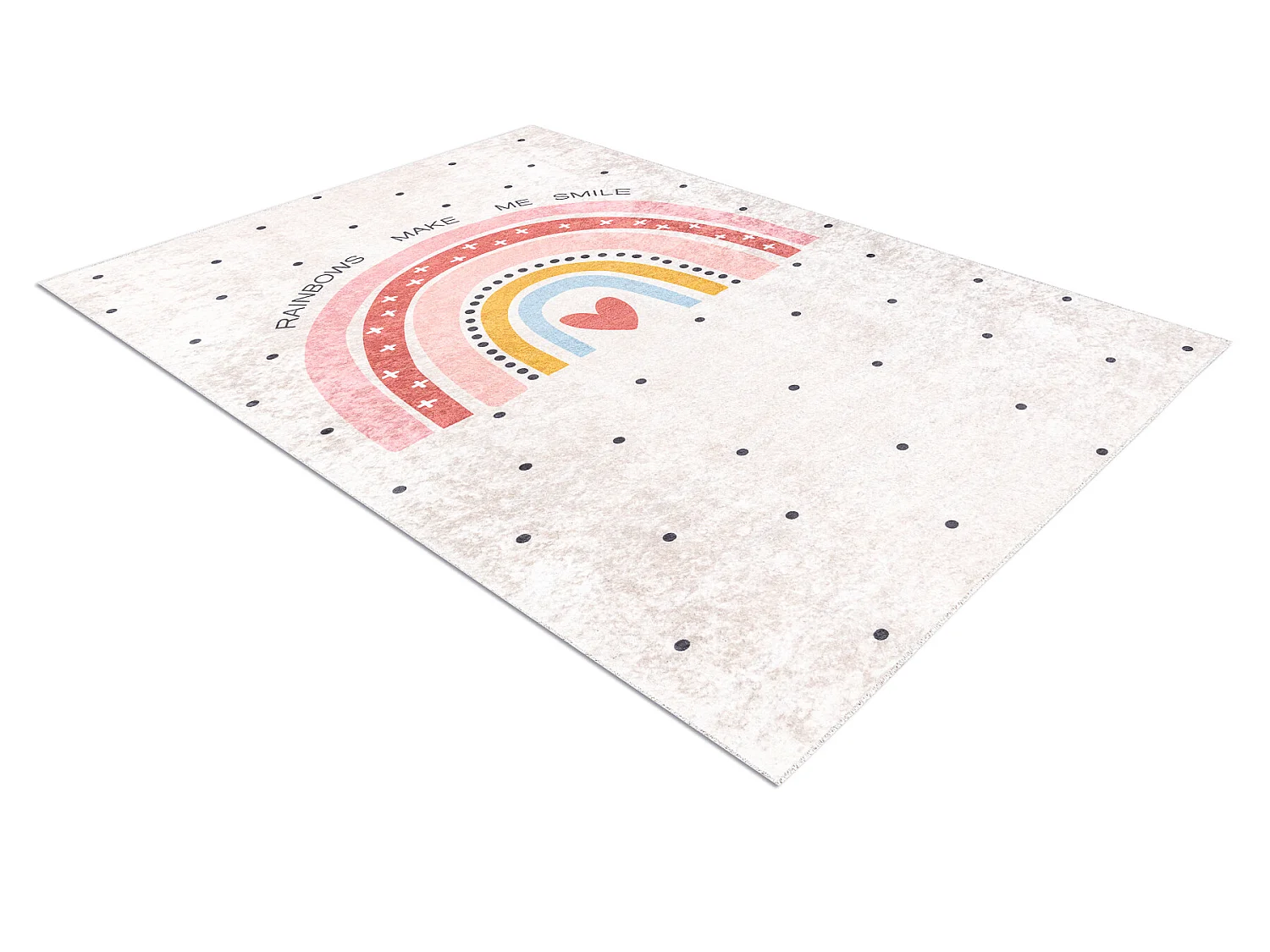 Tappeto lavabile JUNIOR 51300.802 Arcobaleno, punti per bambini antisc 120x170 cm