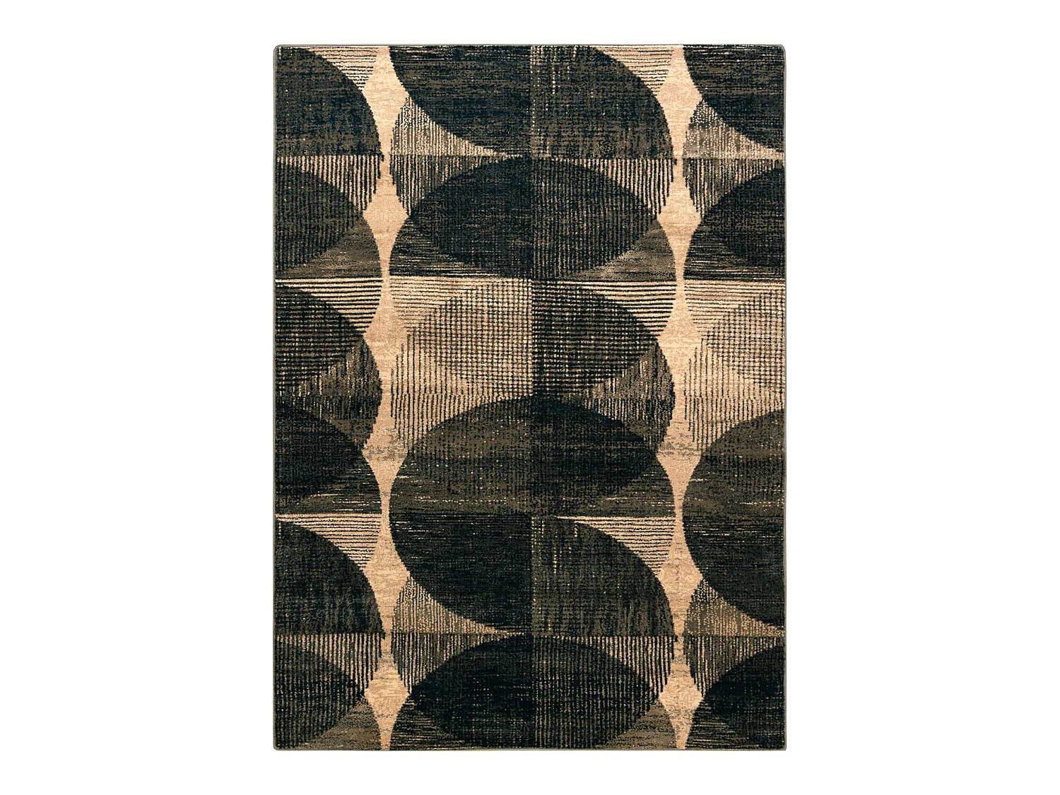 Tapis en laine OMEGA FADO géométrique jadeit vert 200x300 cm
