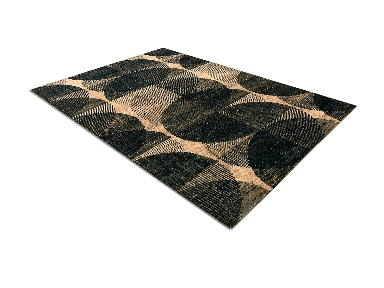 Tapis en laine OMEGA FADO géométrique jadeit vert 200x300 cm