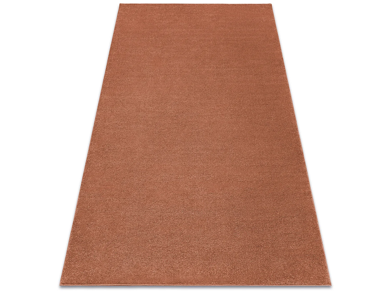 Teppich SOFTY glatt, einfarbig Terrakotta  280x370 cm