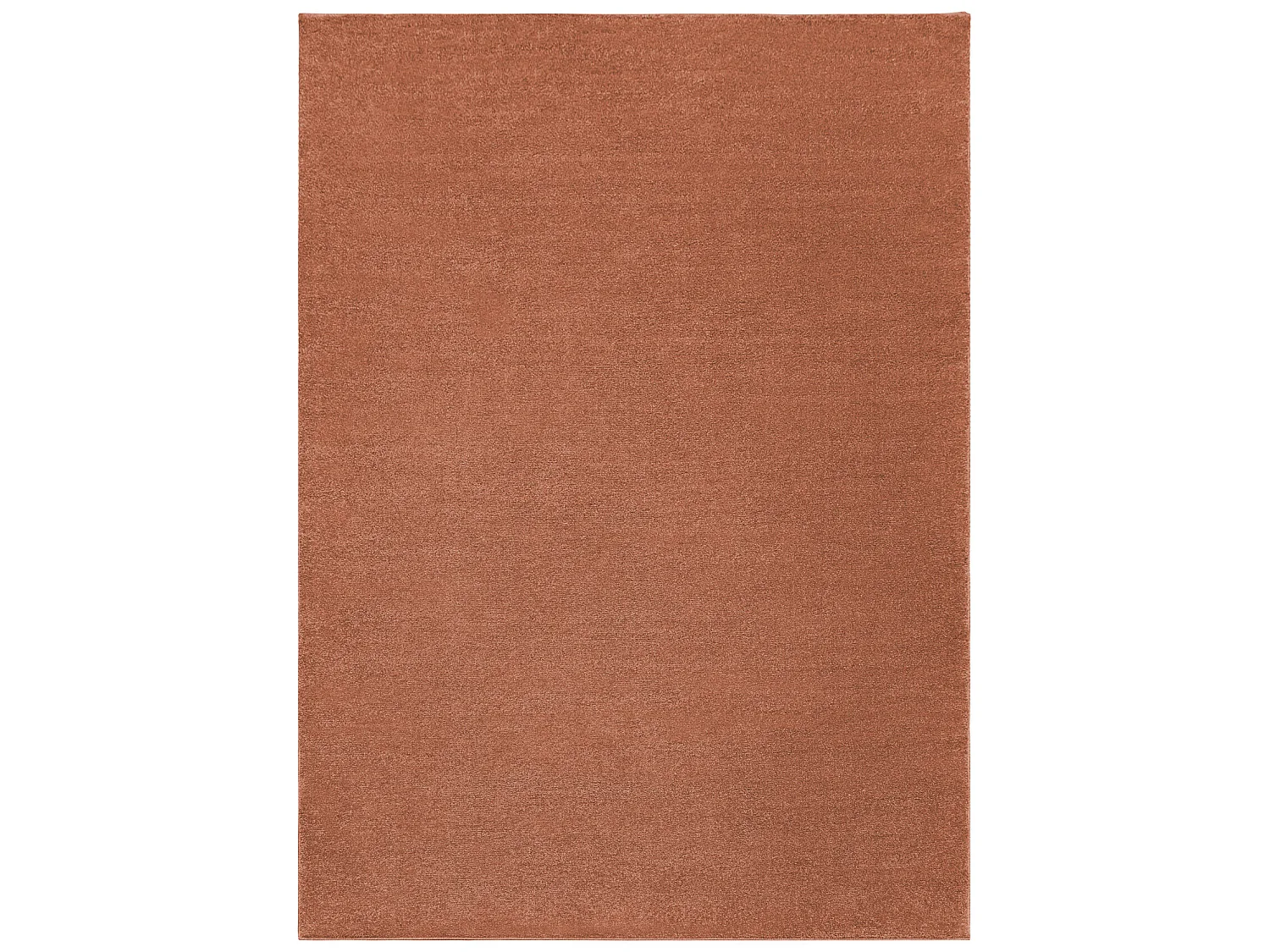 Tapis SOFTY plaine couleur unie terre cuite 280x370 cm