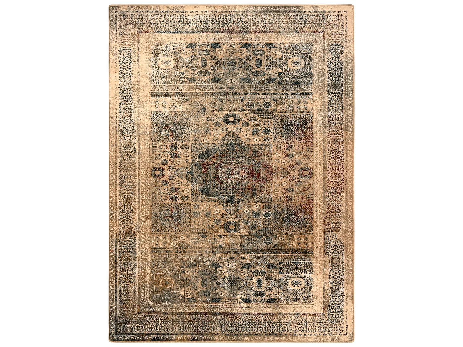 Tapijt OMEGA MAMLUK Rozet vintage crème 200x300 cm