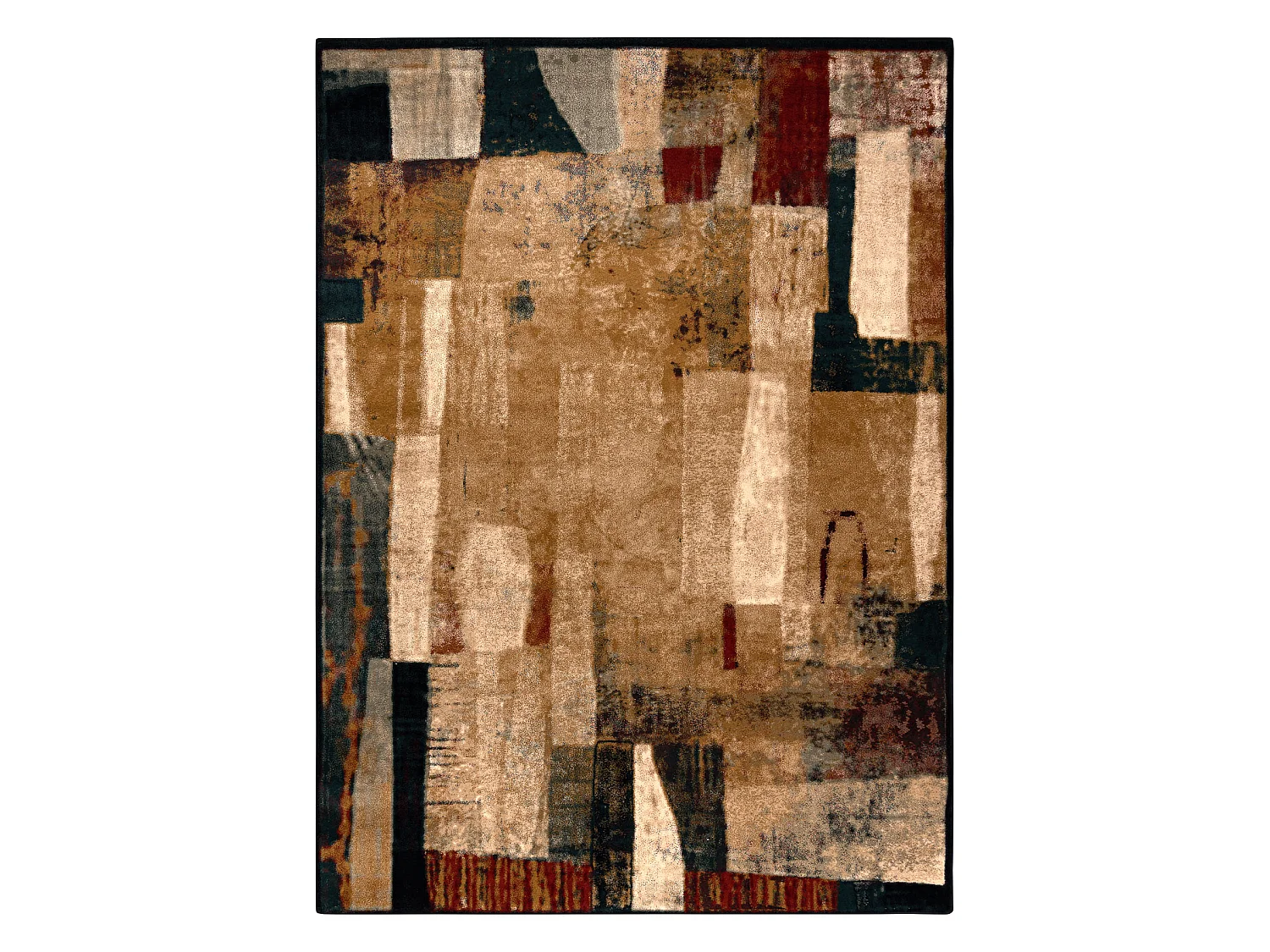 Wollteppich OMEGA KIOTO Abstraktion rot 235x350 cm