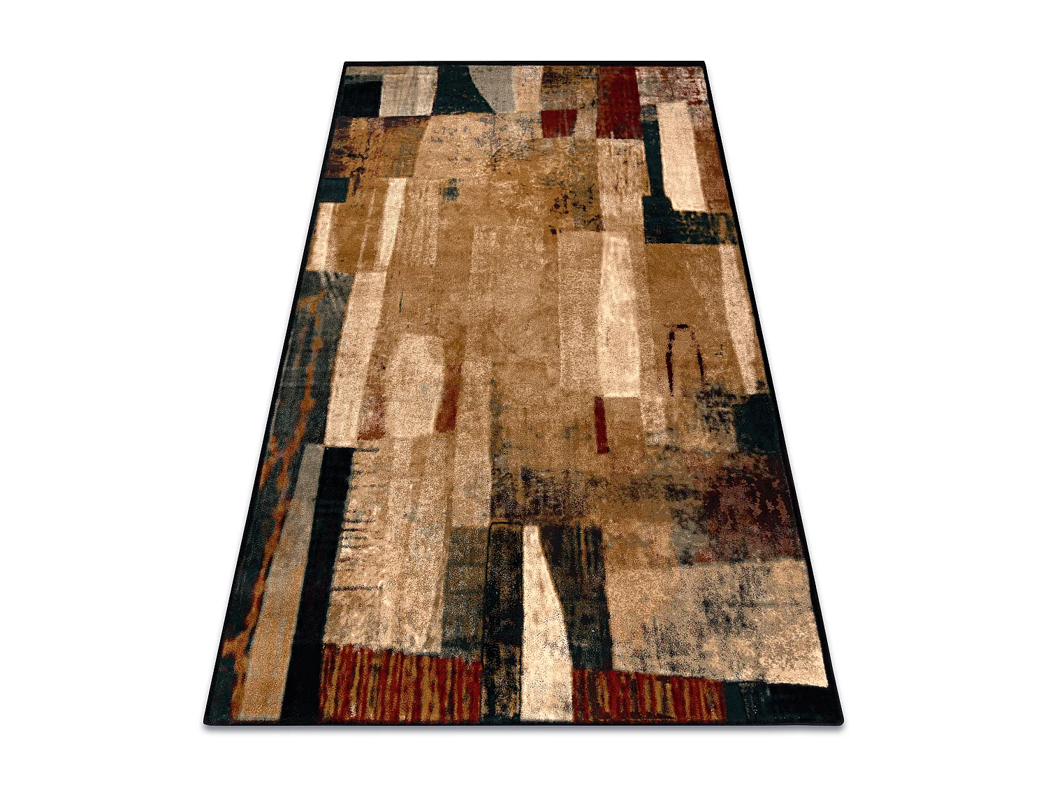 Tapis en laine OMEGA KIOTO abstraction rouge 235x350 cm