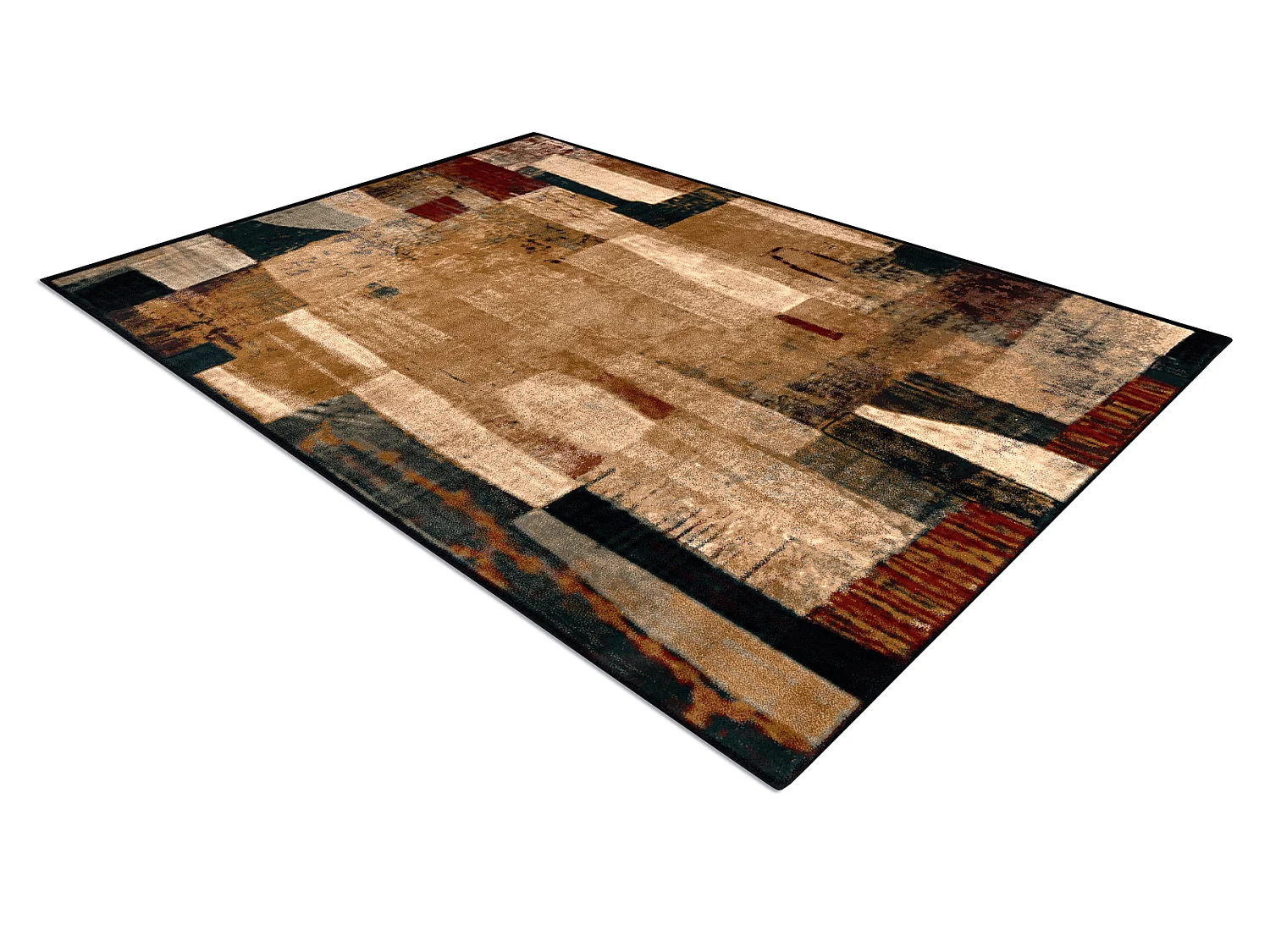 Tapis en laine OMEGA KIOTO abstraction rouge 235x350 cm