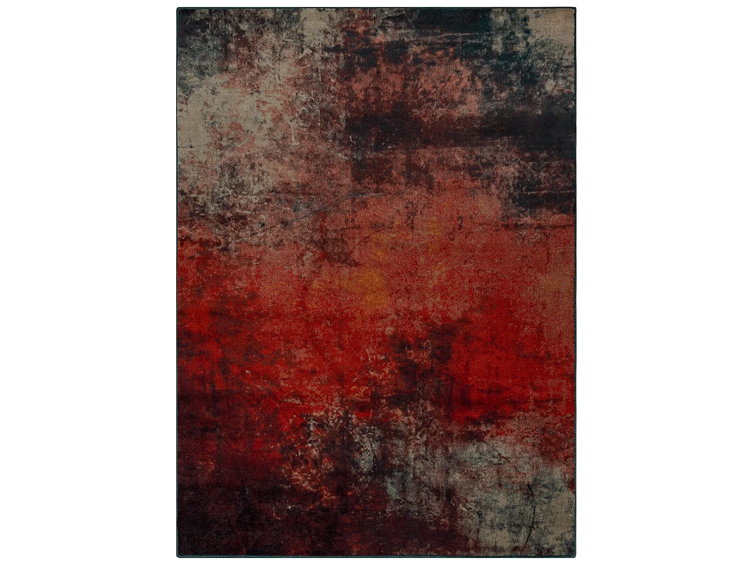 Wollteppich OMEGA TOGO Abstraktion rot 200x300 cm