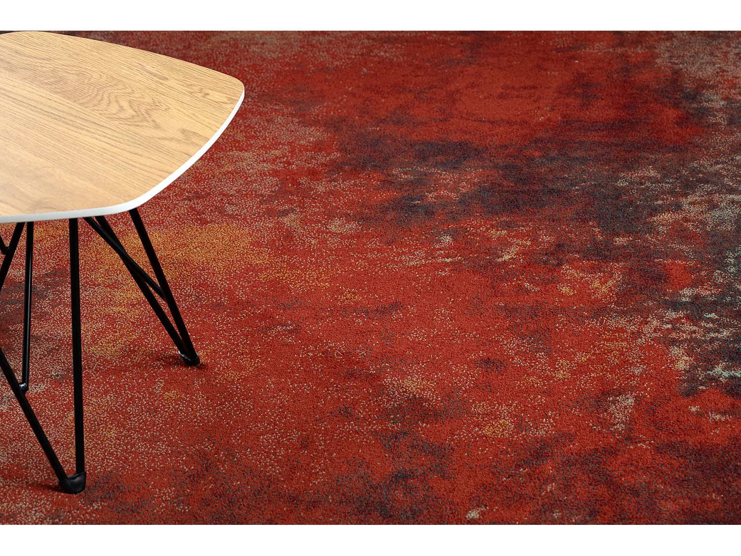 Wollteppich OMEGA TOGO Abstraktion rot 200x300 cm