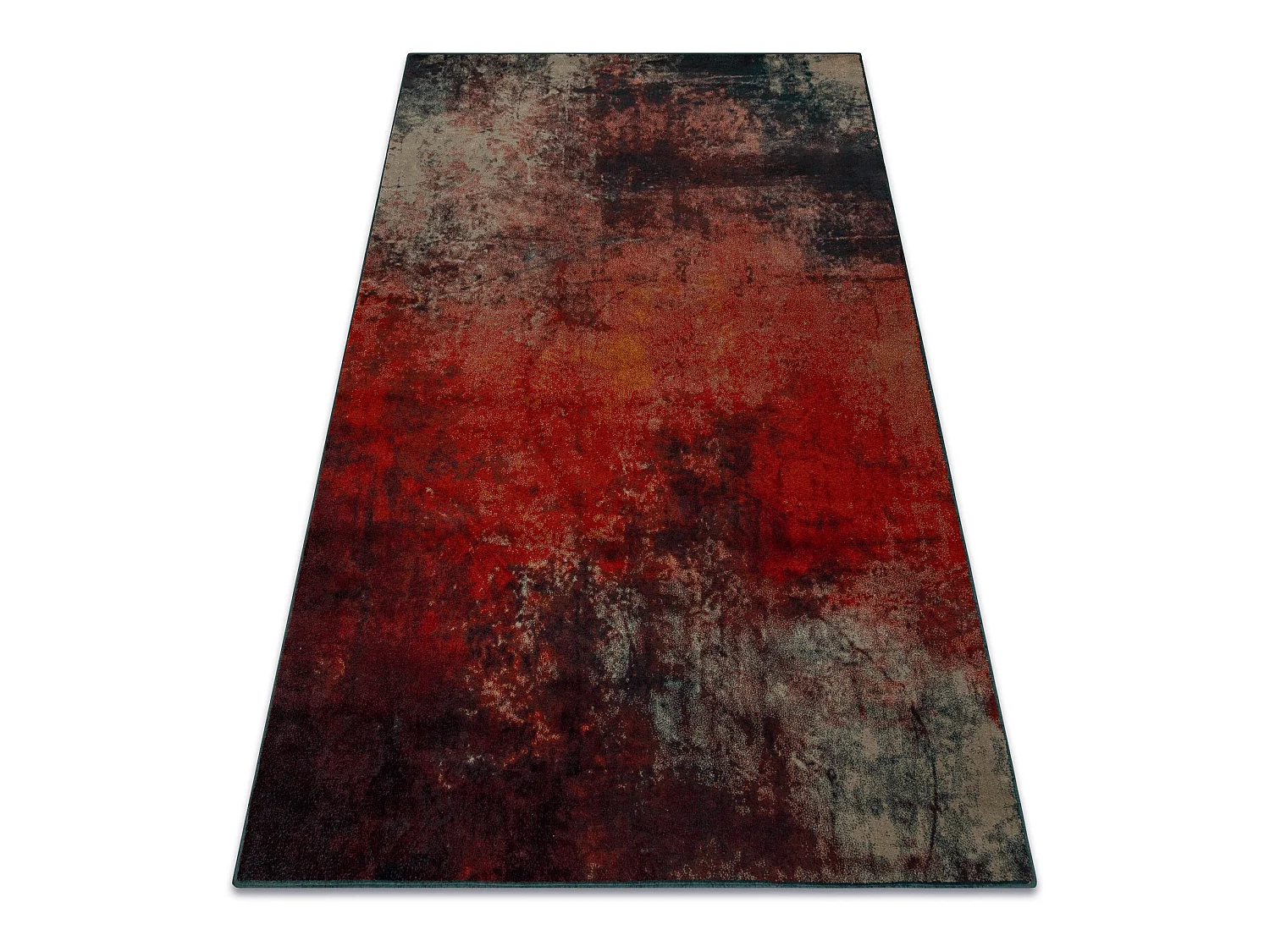 Tapis en laine OMEGA TOGO abstraction rouge 200x300 cm