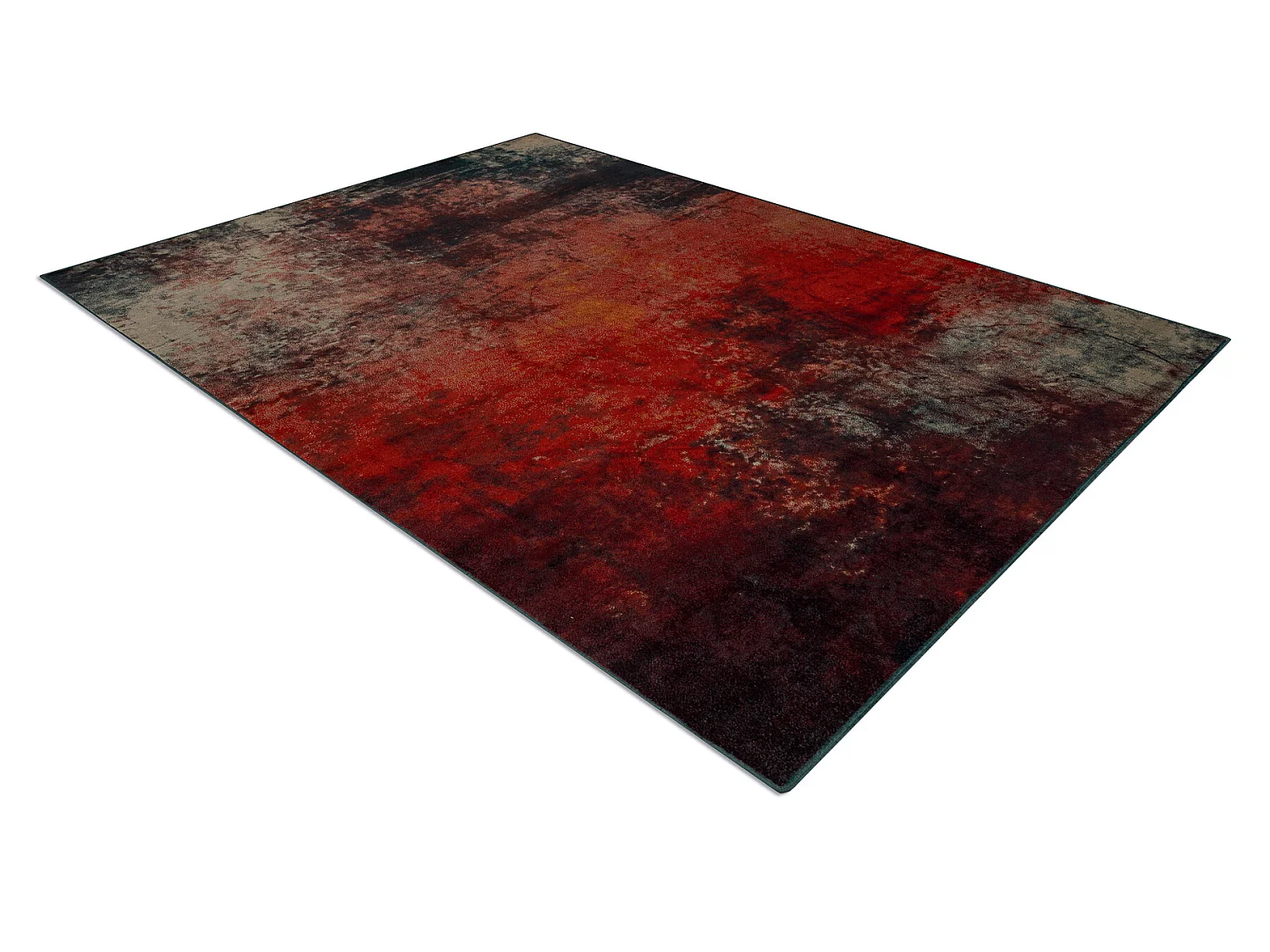 Tapis en laine OMEGA TOGO abstraction rouge 200x300 cm