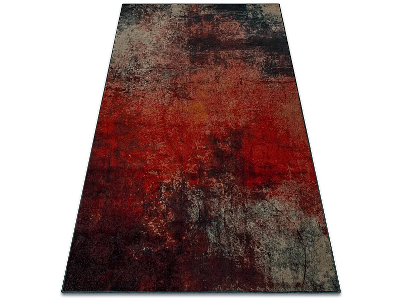 Tapis en laine OMEGA TOGO abstraction rouge 200x300 cm