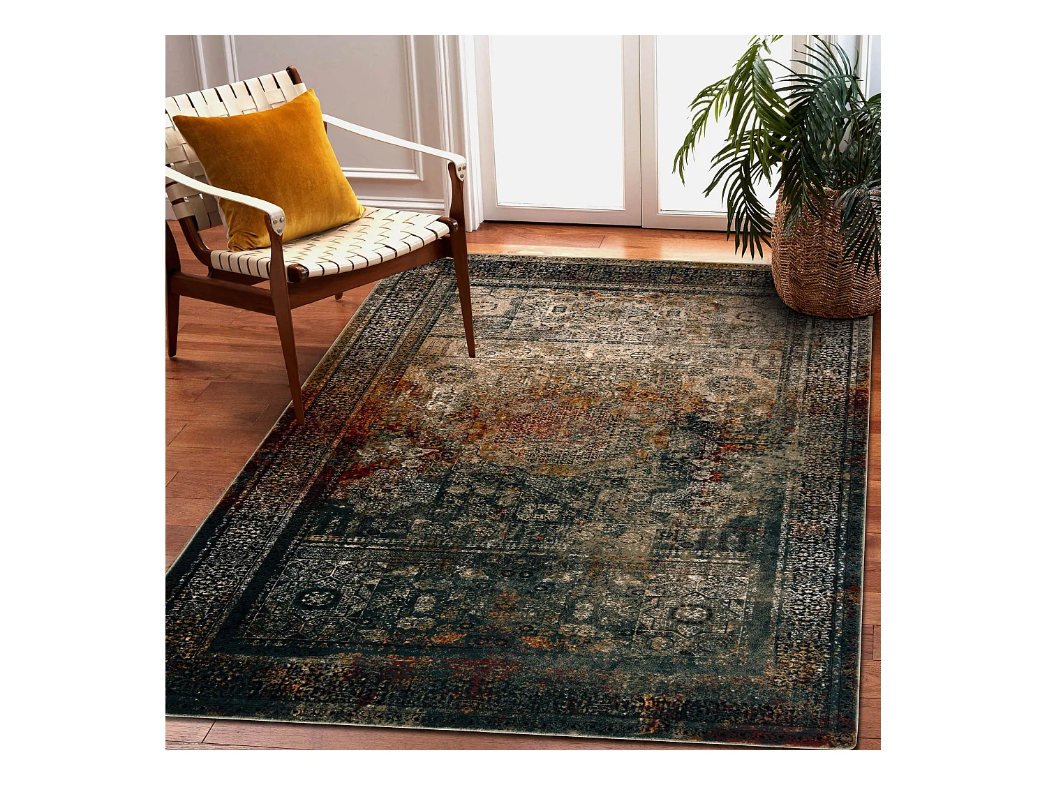 Tapijt OMEGA MAMLUK Rozet vintage smaragd 170x235 cm