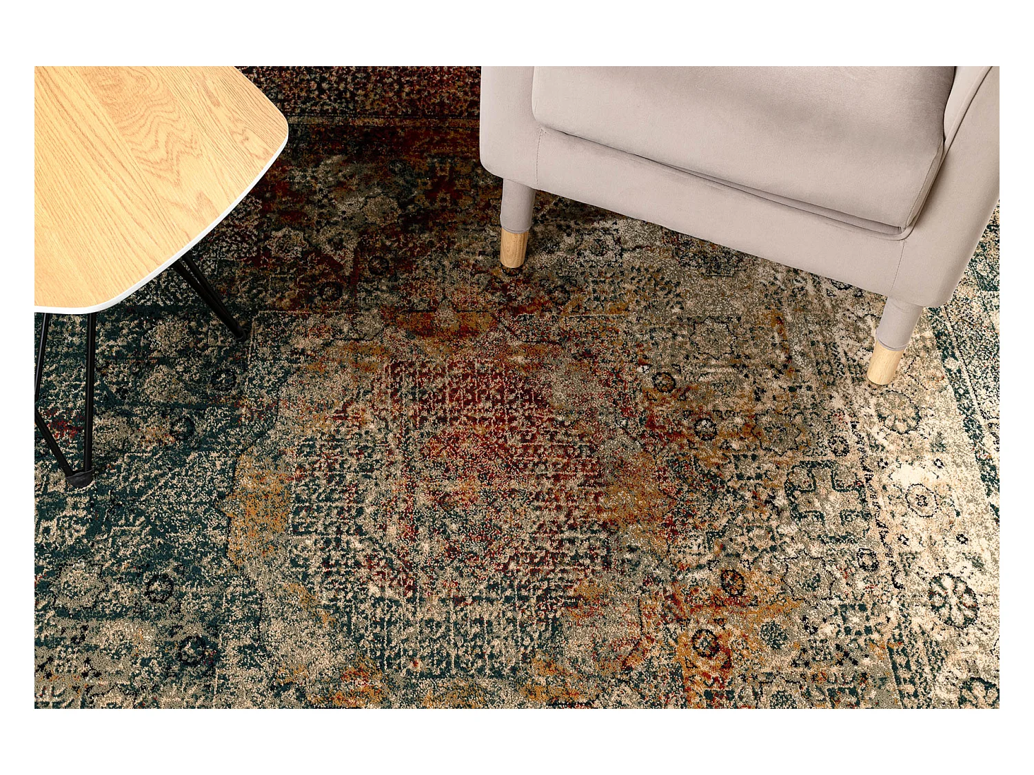 Tapijt OMEGA MAMLUK Rozet vintage smaragd 170x235 cm
