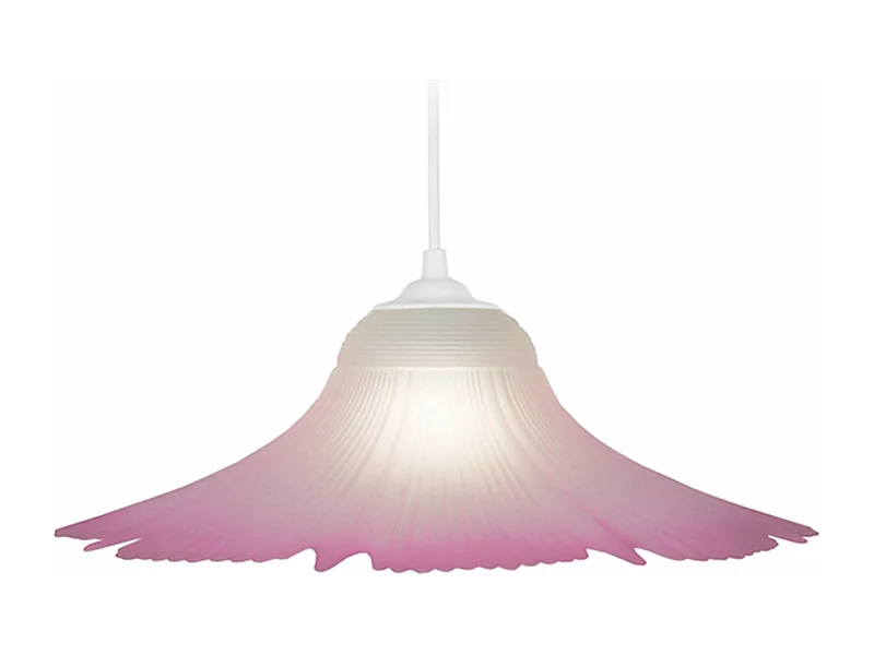 Suspensão TOSEL  BARCELONA vidro cúpula rosa D39 x  H70  cm