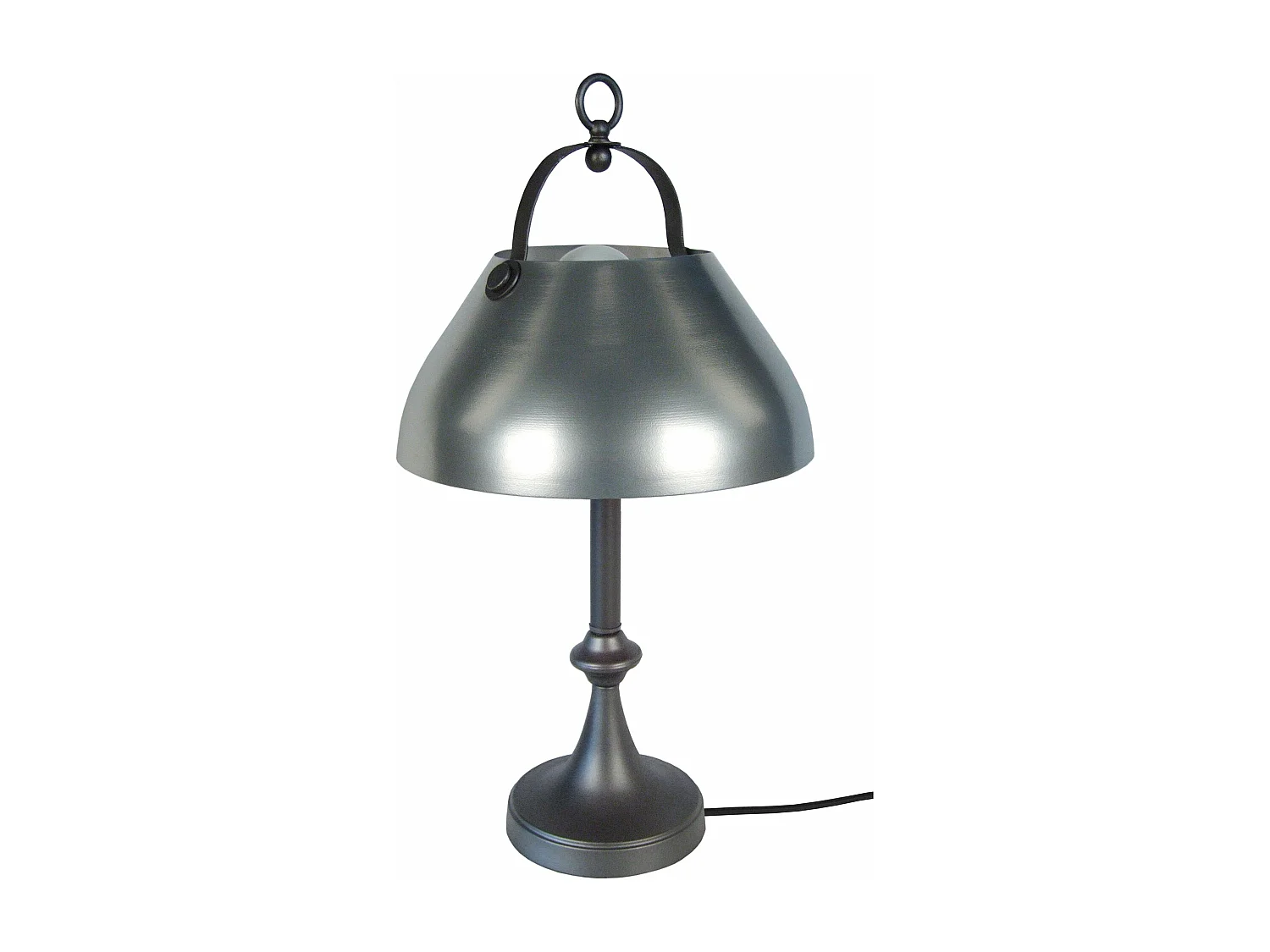 Lampe a poser colonne métal  anthracite 57 cm.