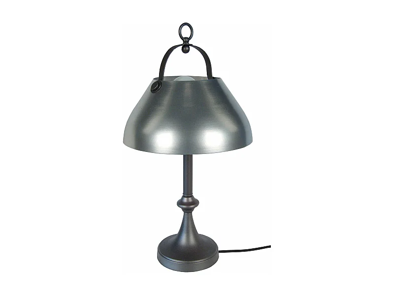 Lampe a poser colonne métal  anthracite 57 cm.