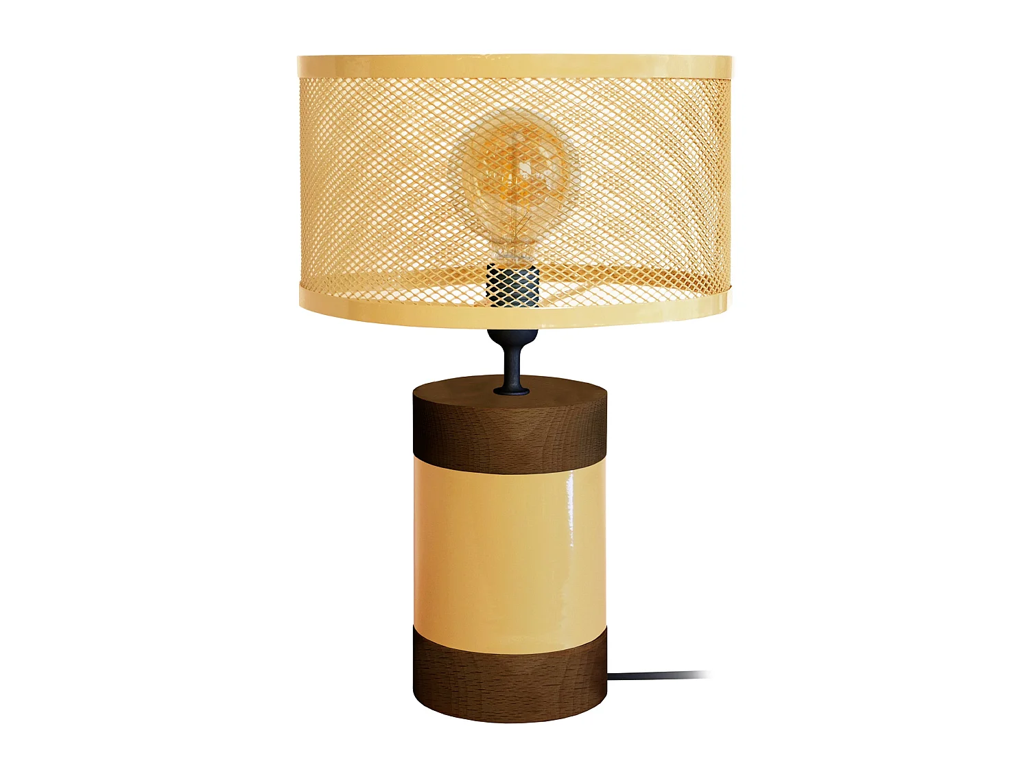 Abajur TOSEL REFLECTS tecido cônico roxo D35 x  H47  cm